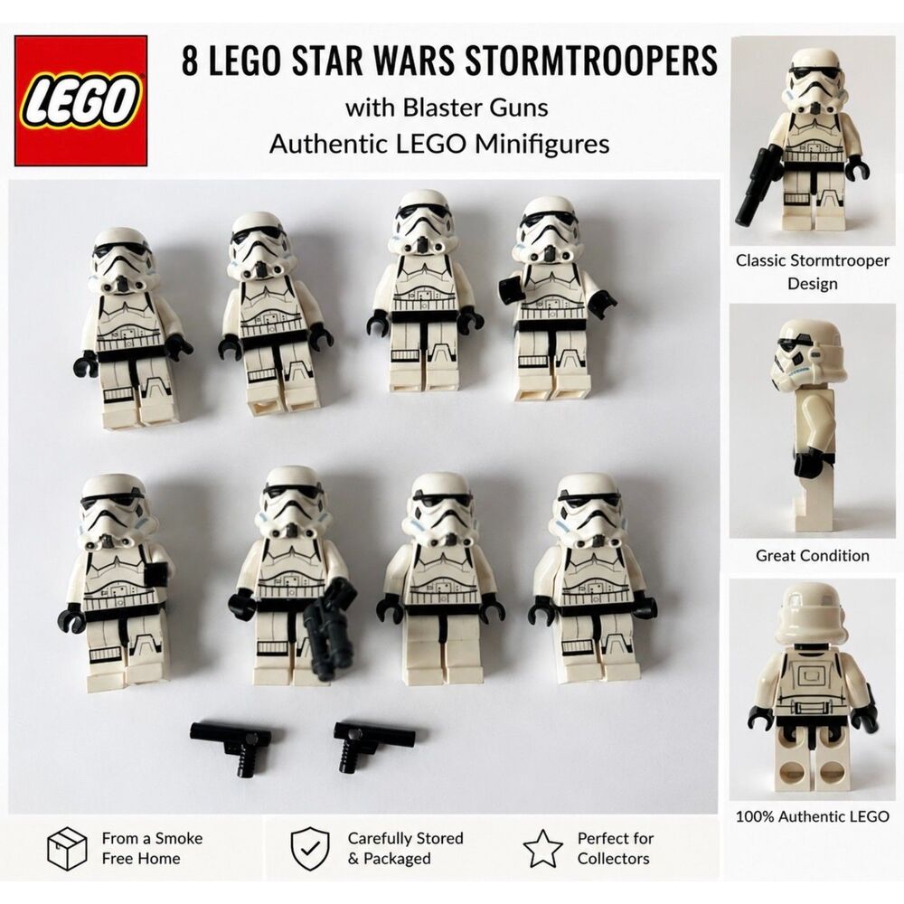 Lego Star Wars Storm Trooper Minifigures Set of 8